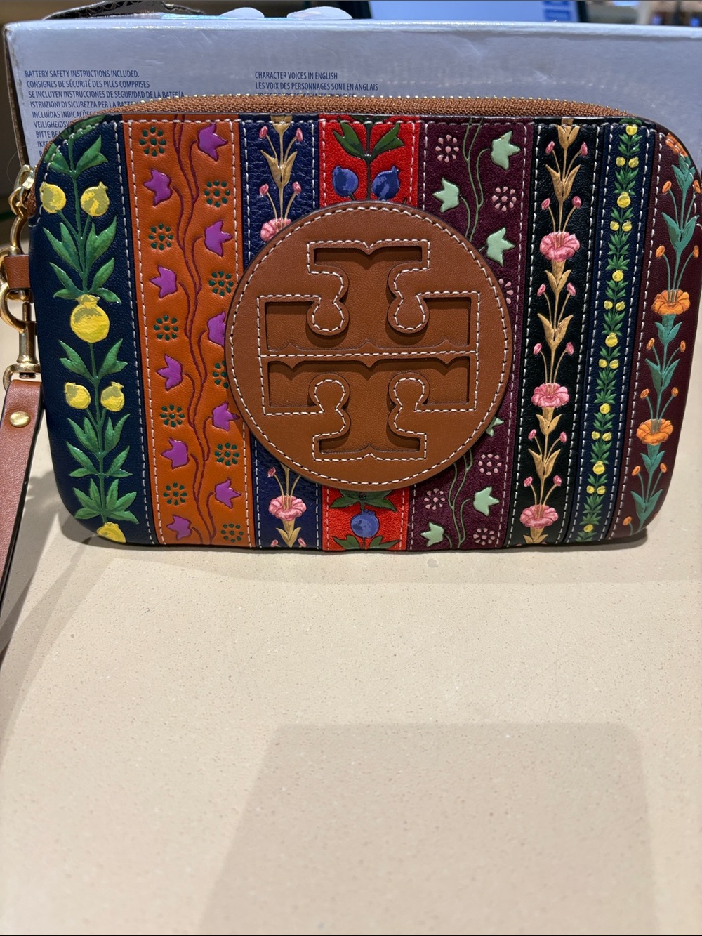 Tory Burch Perry Bombé Ribbon Patchwork Leather wristlet clutch - Picture 2 of 4